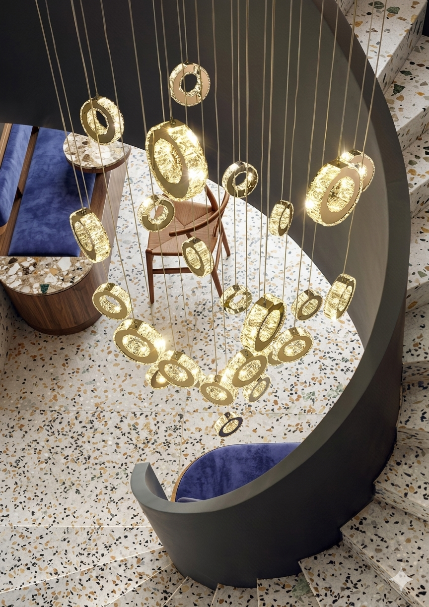Nordic Pendant Chandelier for Staircase or Dining Room