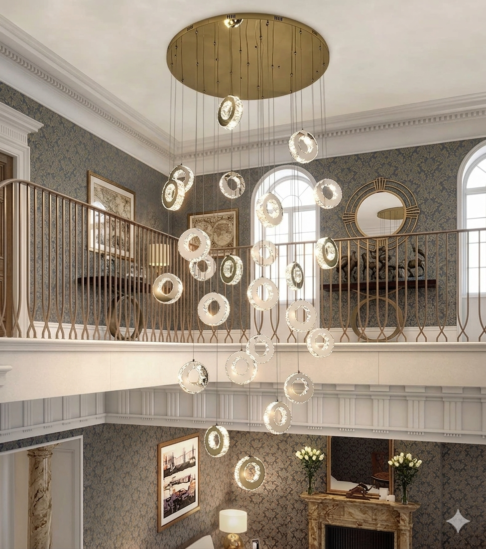 Nordic Pendant Chandelier for Staircase or Dining Room