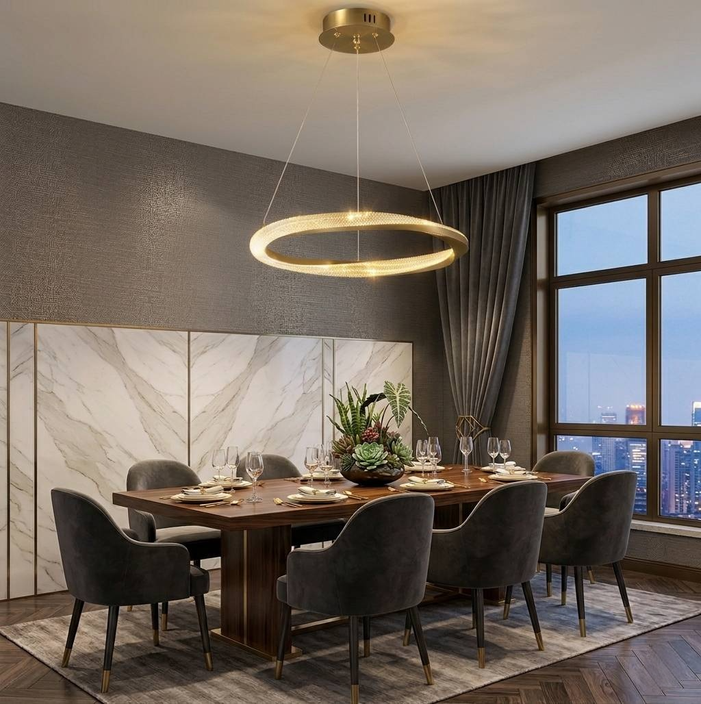 Elegant Crystal Pendant Chandelier