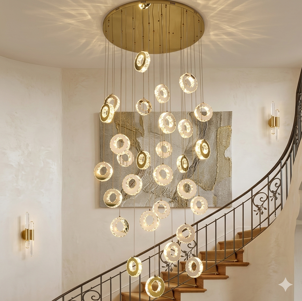 Nordic Pendant Chandelier for Staircase or Dining Room