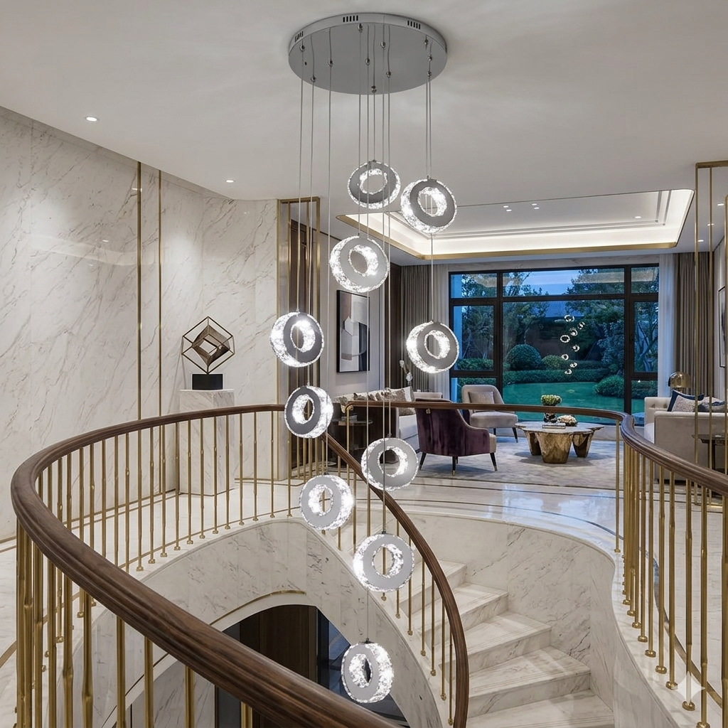 Nordic Pendant Chandelier for Staircase or Dining Room
