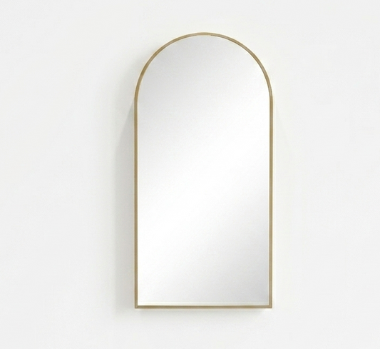 Gold Wall Mounted Medicine Cabinet with Mirror Storage