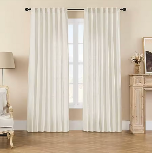 Curtains 2 Panel Set Ivory