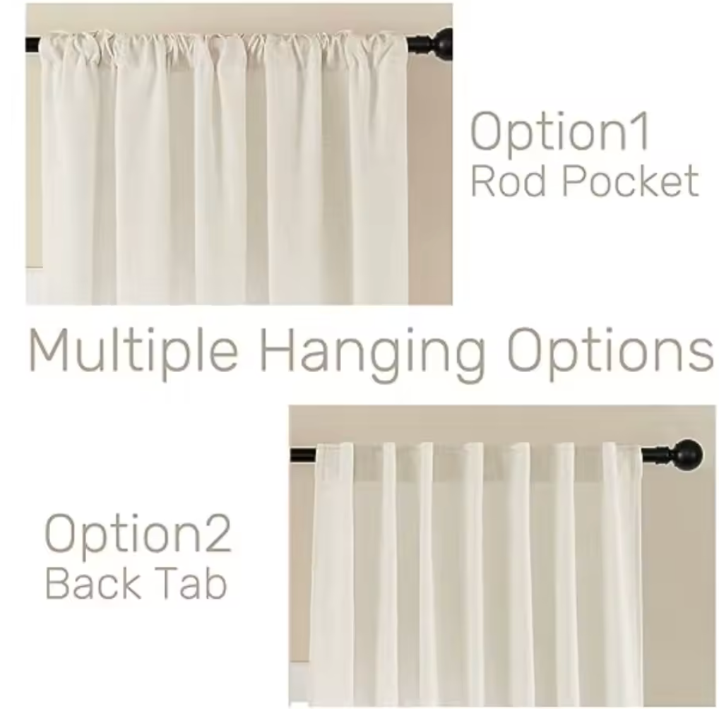 Curtains 2 Panel Set Ivory