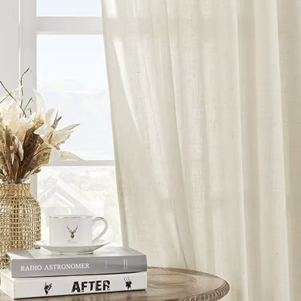 Curtains 2 Panel Set Ivory