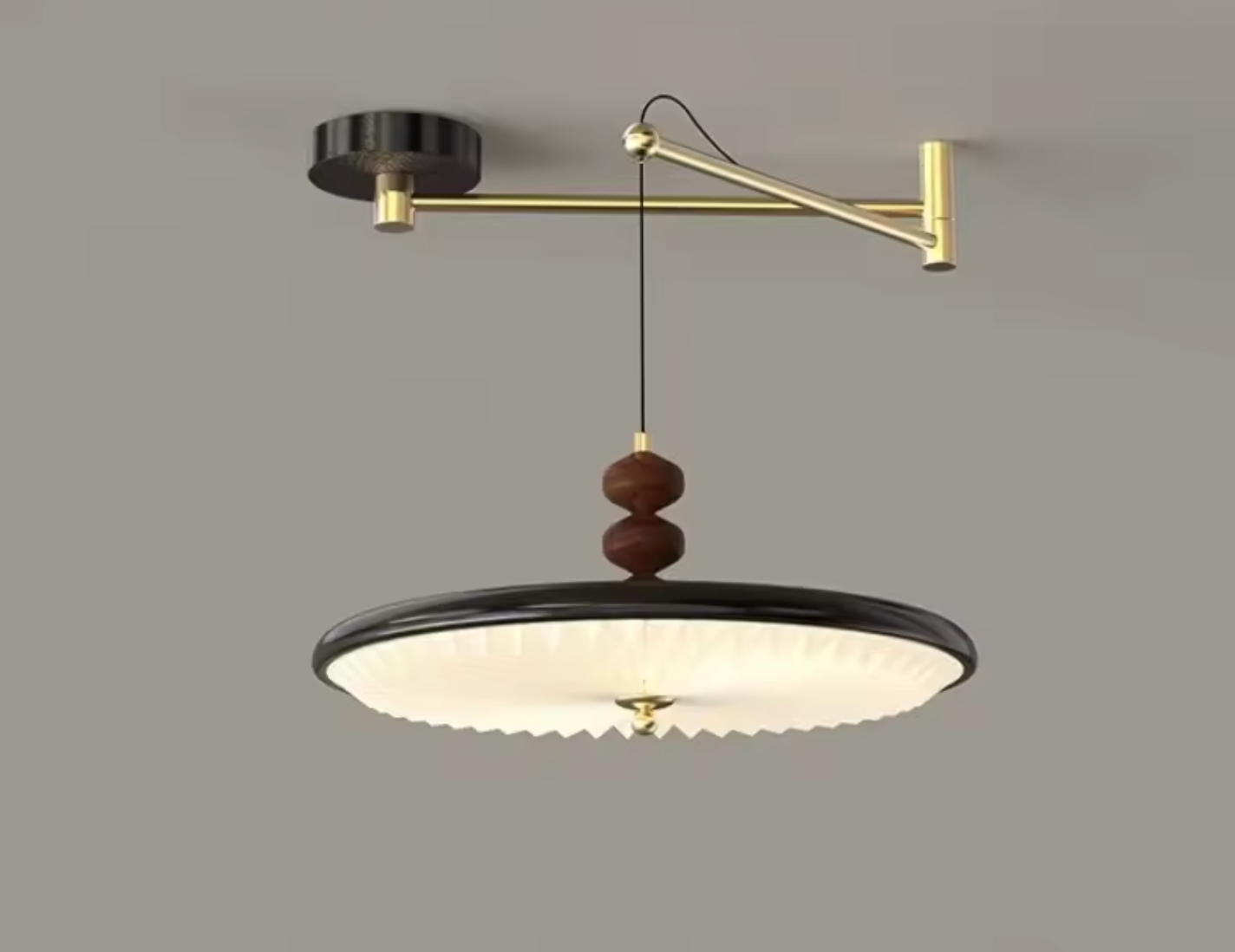Medieval Wabi Sabi Pendant Walnut Hanging Lamp