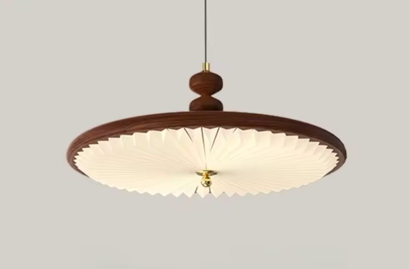 Medieval Wabi Sabi Pendant Walnut Hanging Lamp